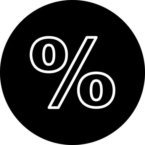 percentage vector pictogram