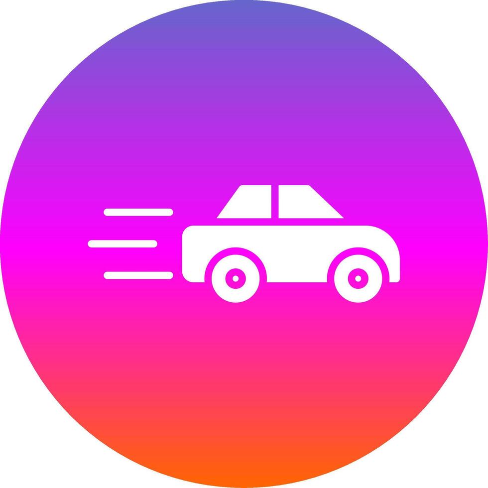 auto snelheid glyph helling cirkel icoon ontwerp vector