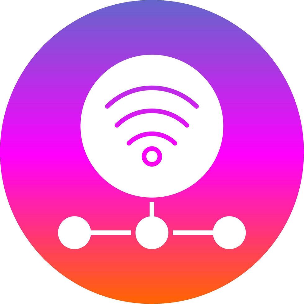 internet verbinding glyph helling cirkel icoon ontwerp vector