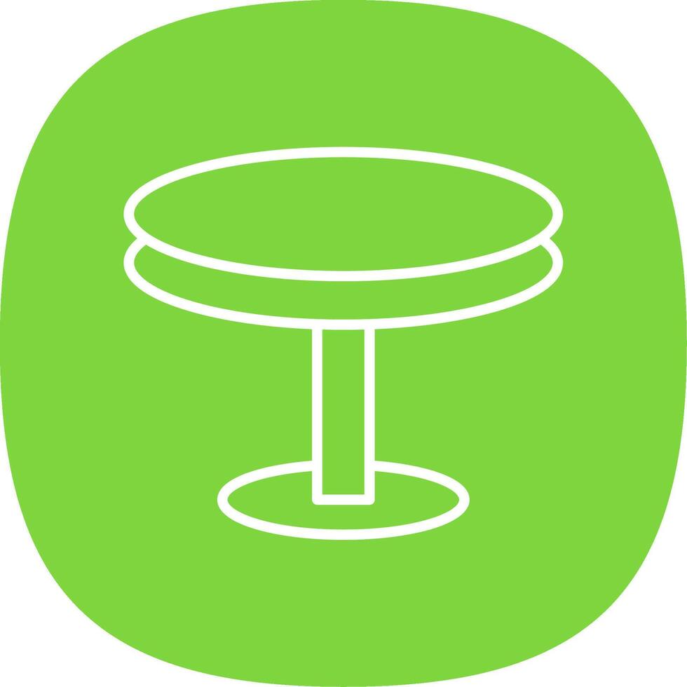 ronde tafel lijn kromme icoon ontwerp vector