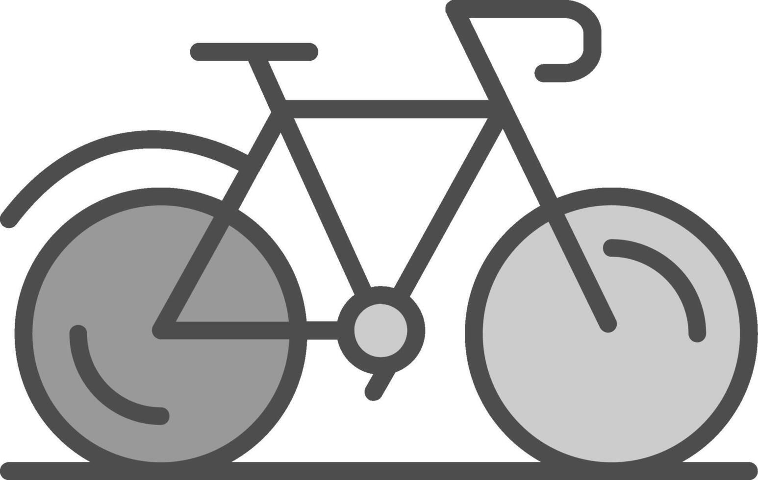 fiets lijn gevulde grijswaarden icoon ontwerp vector