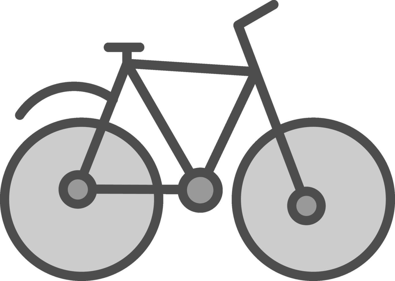 fiets lijn gevulde grijswaarden icoon ontwerp vector