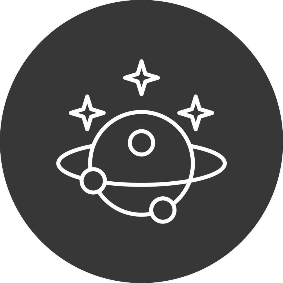 astronomie lijn omgekeerd icoon ontwerp vector