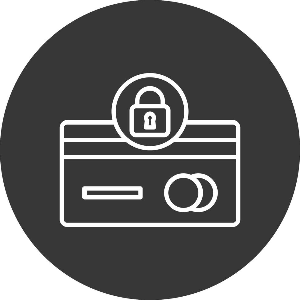 credit kaart veiligheid lijn omgekeerd icoon ontwerp vector