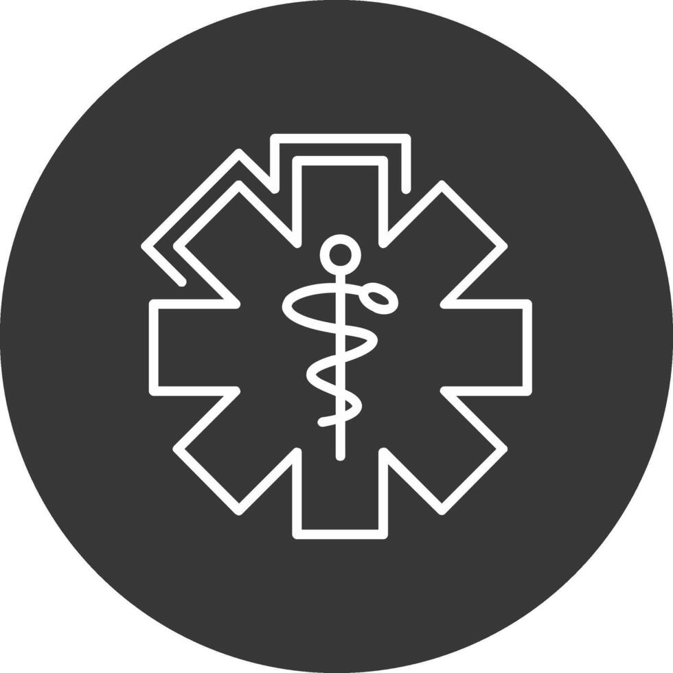 caduceus lijn omgekeerd icoon ontwerp vector