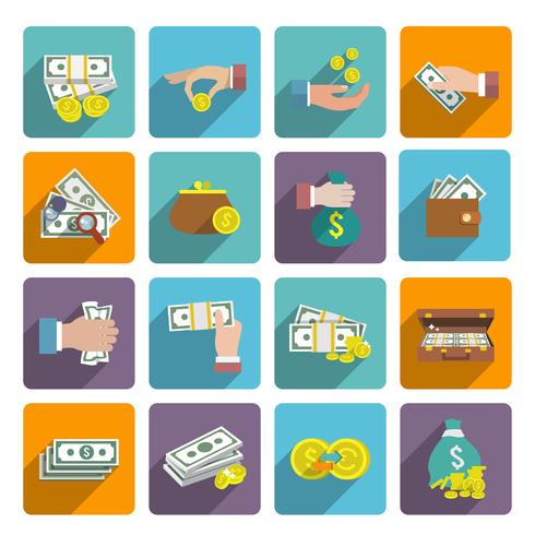 Geld Icons Set vector