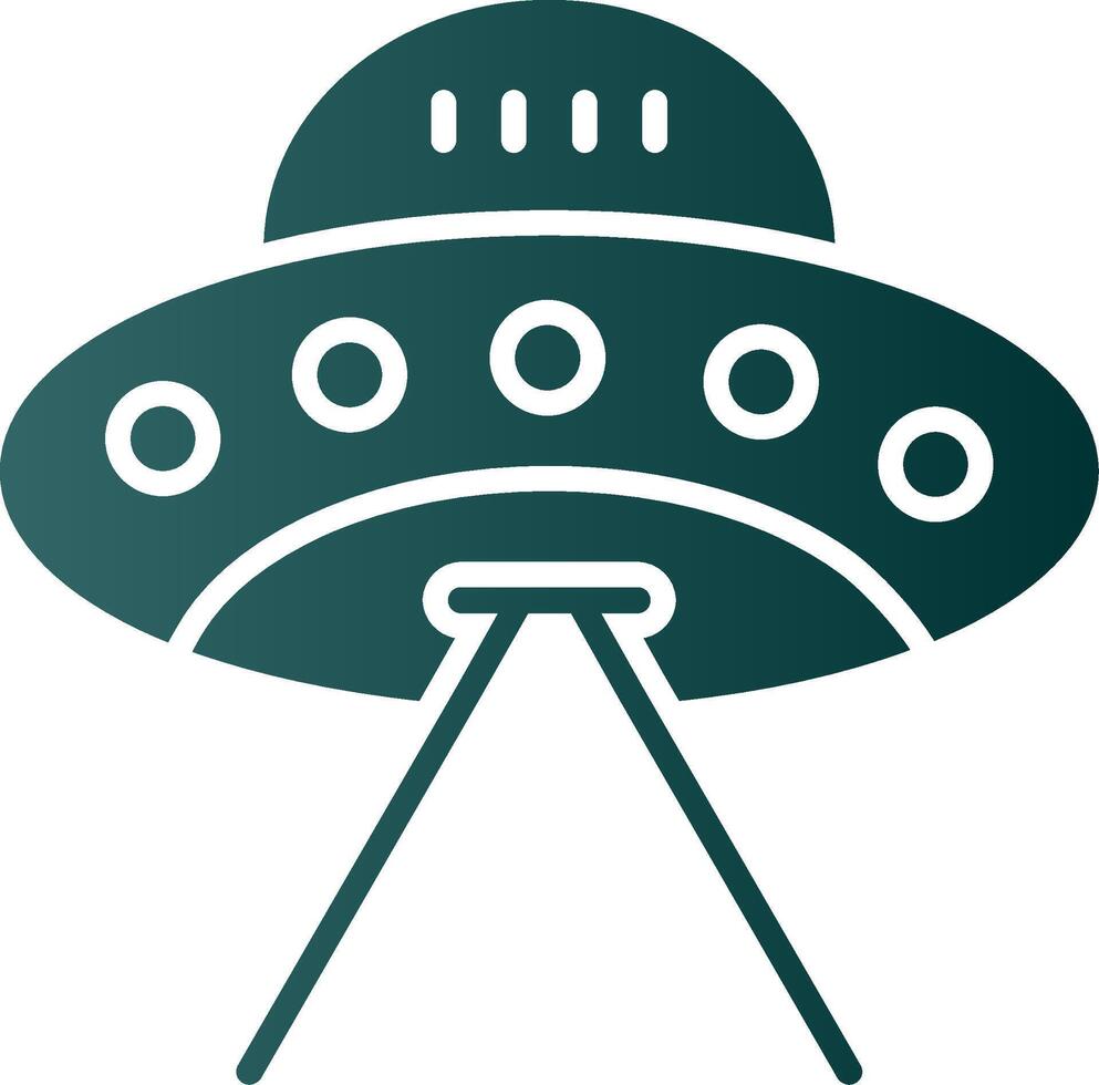 ufo glyph helling icoon vector