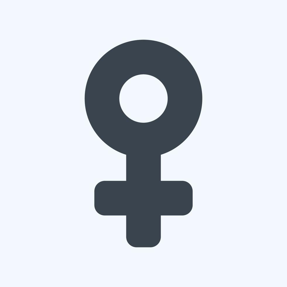 pictogram vrouwelijk - glyph-stijl vector