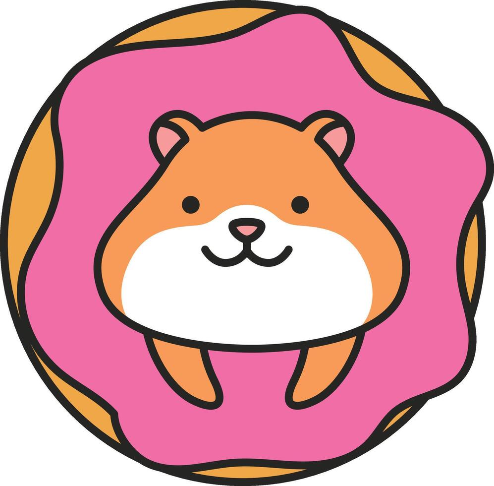 schattig tekenfilm hamster illustratie vector