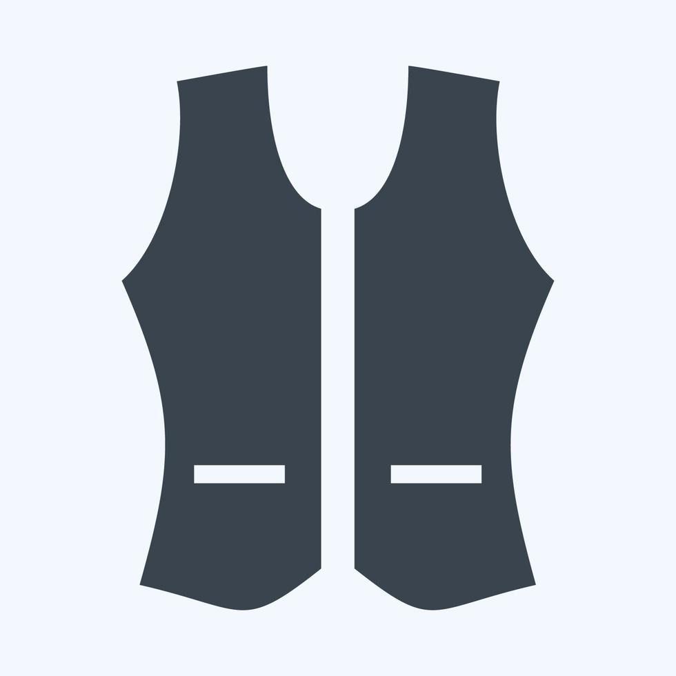 icon vest 1 - glyph-stijl, eenvoudige illustratie, bewerkbare lijn vector