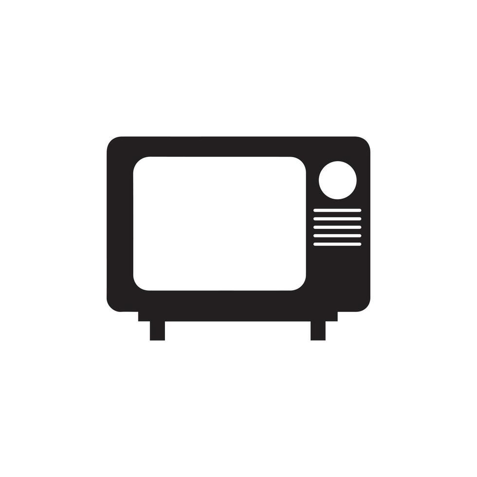 TV icoon. zwart TV icoon Aan wit achtergrond. illustratie vector