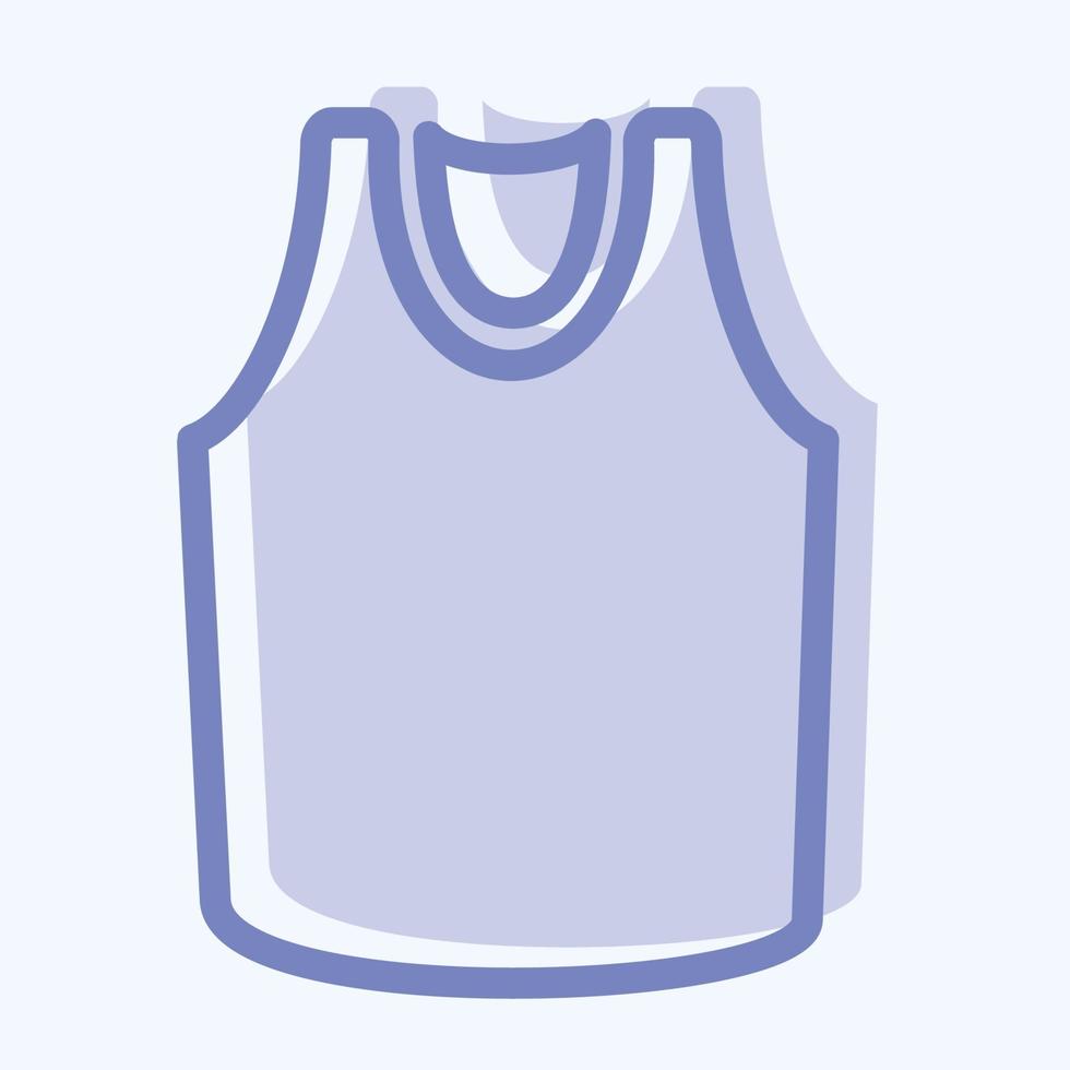 icon shirt 2 - tweekleurige stijl, eenvoudige illustratie, bewerkbare lijn vector