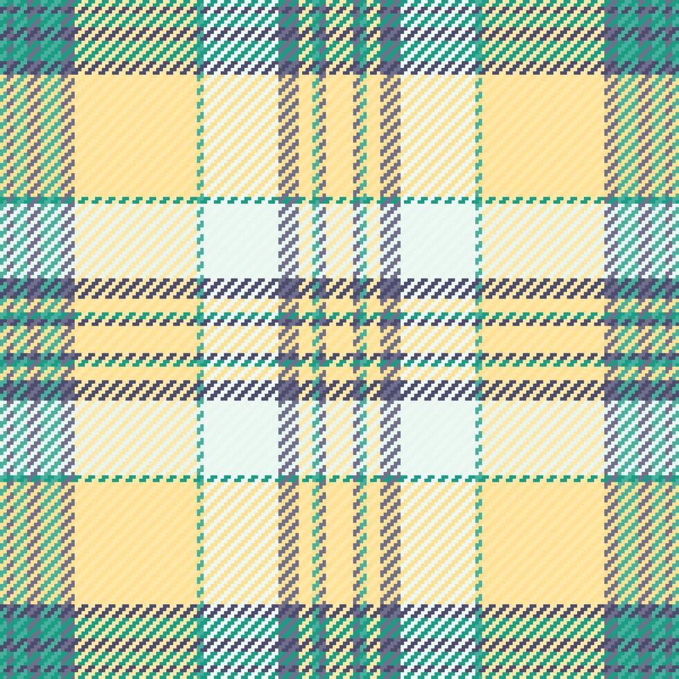 creativiteit controleren Schotse ruit textiel, klein kleding stof achtergrond patroon. Arabisch plaid naadloos structuur in amber en wit kleuren. vector