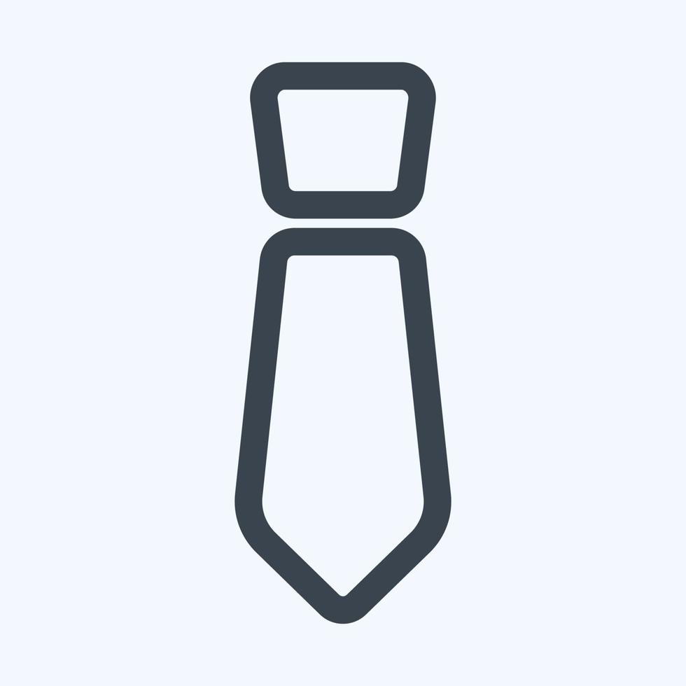 pictogram stropdas - lijnstijl, eenvoudige illustratie, bewerkbare lijn vector