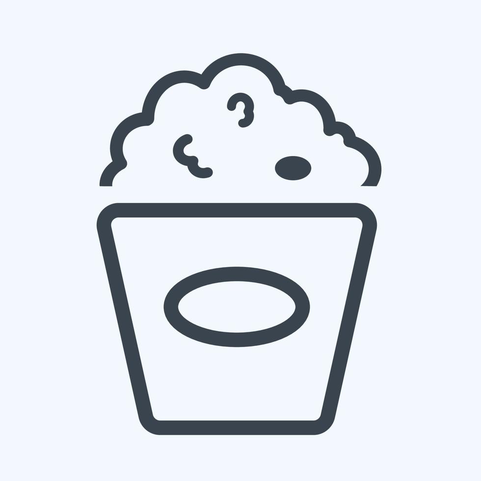 pictogram popcorn - lijnstijl - eenvoudige illustratie, bewerkbare lijn. vector