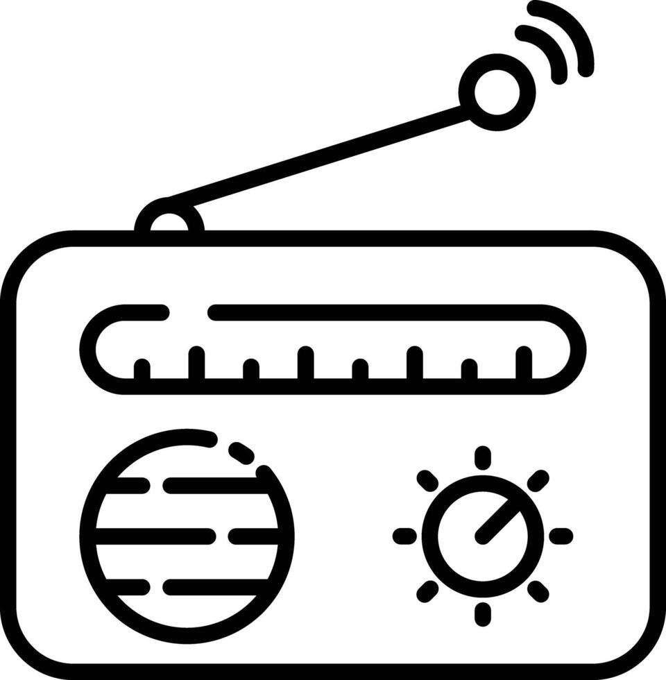 radio schets illustraties vector