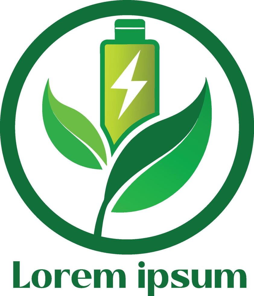 hernieuwbaar energie middelen logo milieu vriendelijk energie middelen logo eco vriendelijk licht logo vector