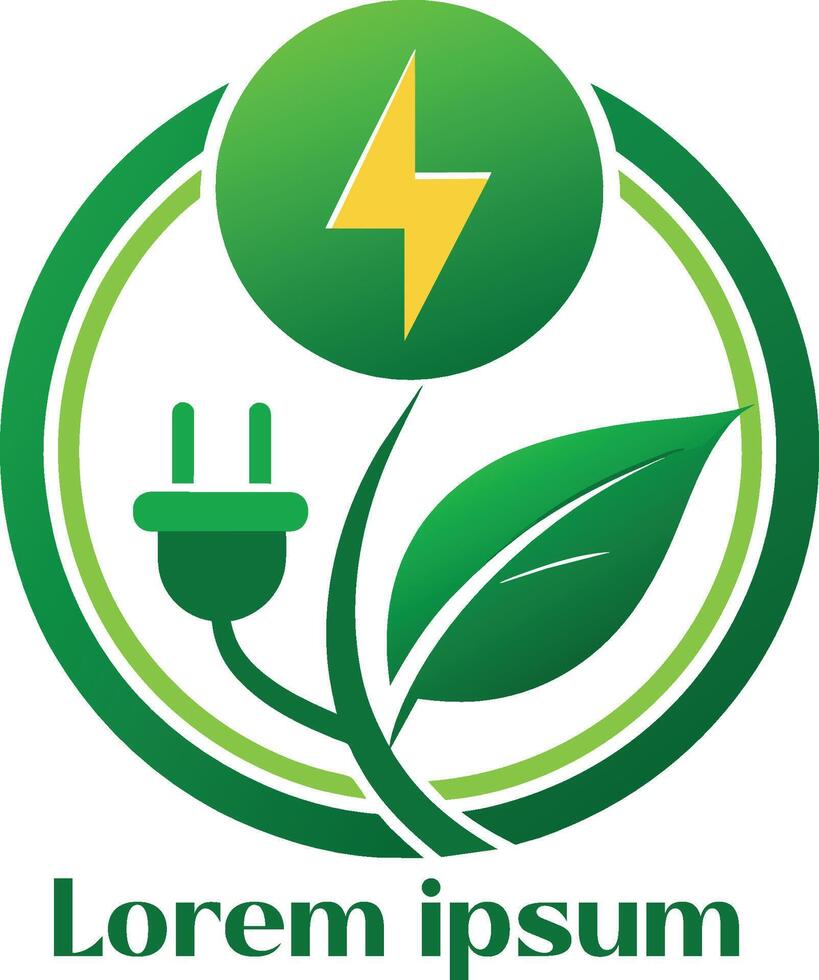 hernieuwbaar energie middelen logo milieu vriendelijk energie middelen logo eco vriendelijk licht logo vector