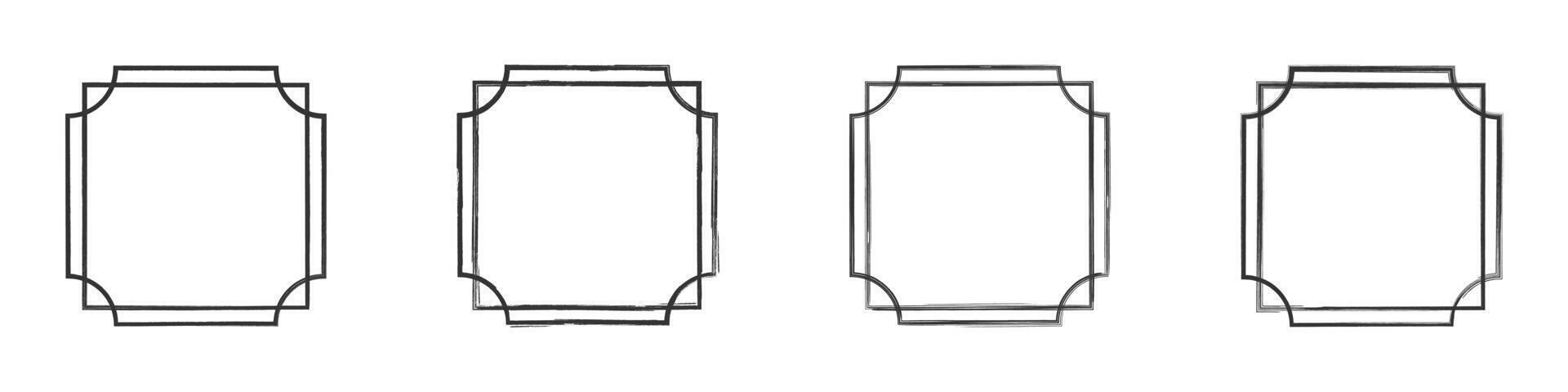 hand- getrokken lijn kozijnen. illustratie. vector