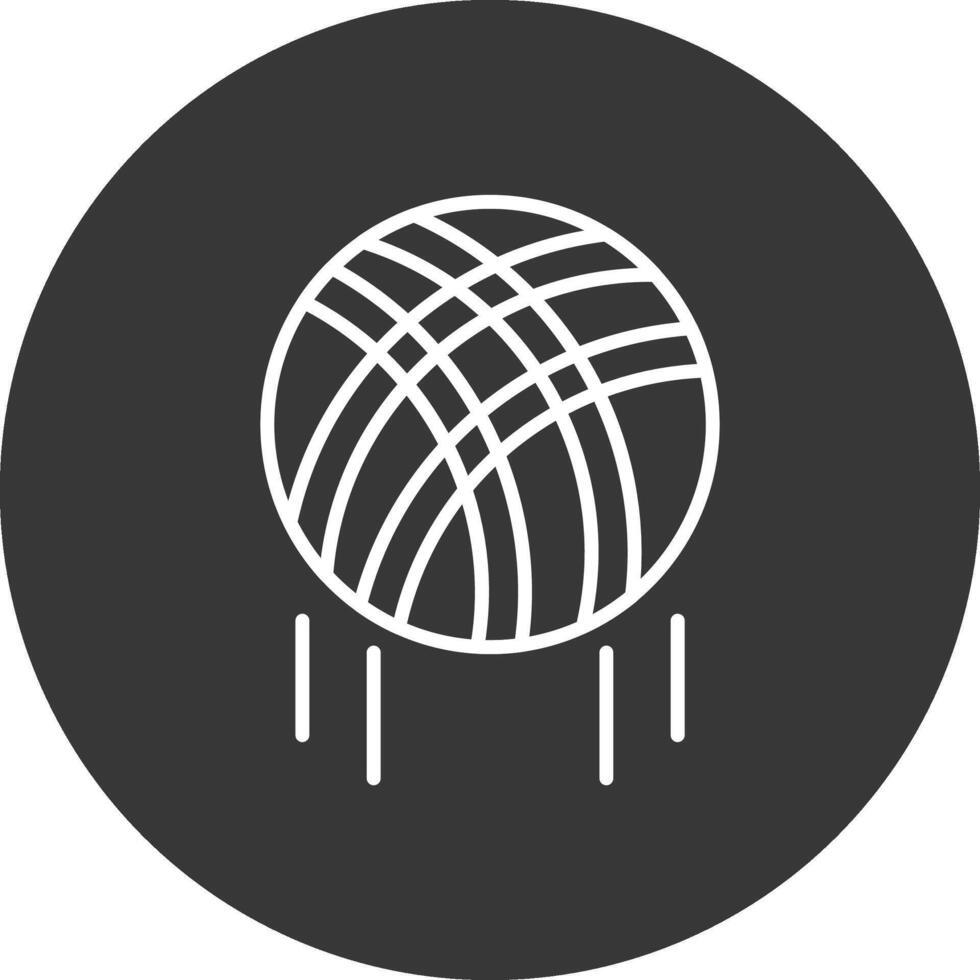 volleybal lijn omgekeerd icoon ontwerp vector