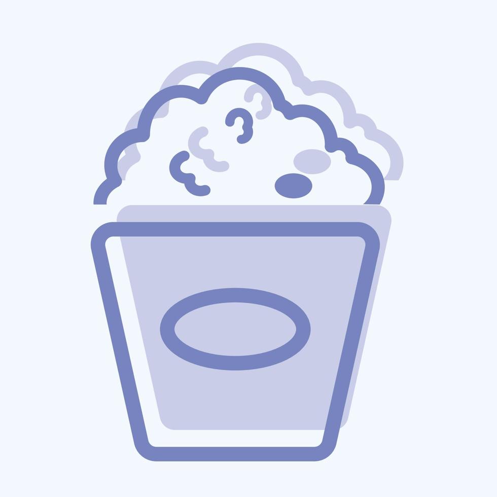 pictogram popcorn - tweekleurige stijl - eenvoudige illustratie, bewerkbare slag. vector