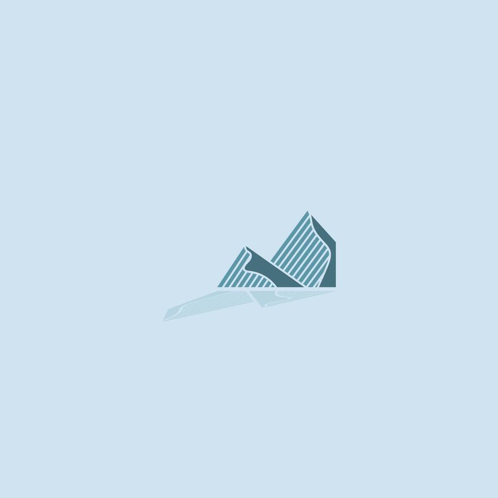 berg avontuur logo vector