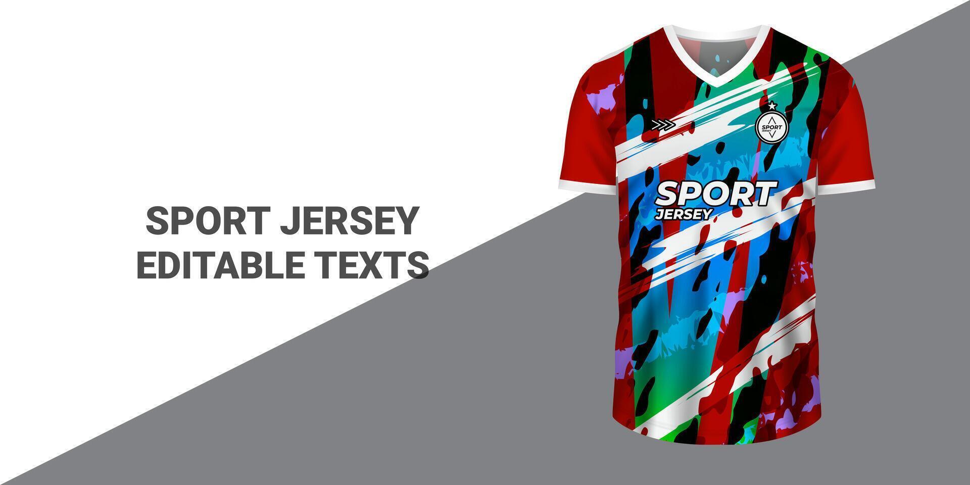 sport- Jersey sjabloon sport- t-shirt ontwerp sport- Jersey ontwerp uniform concept vector