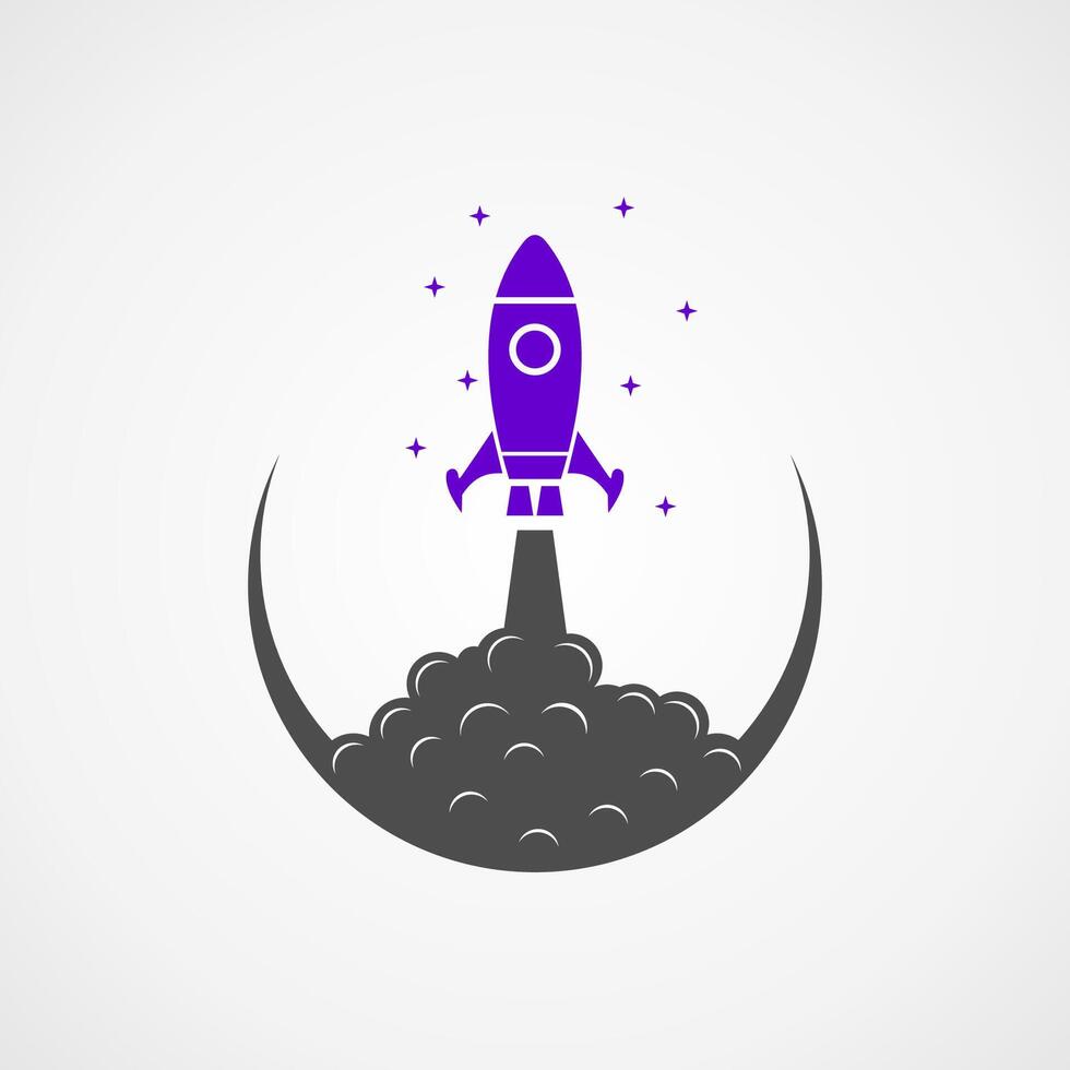 raket logo ontwerp illustratie vector