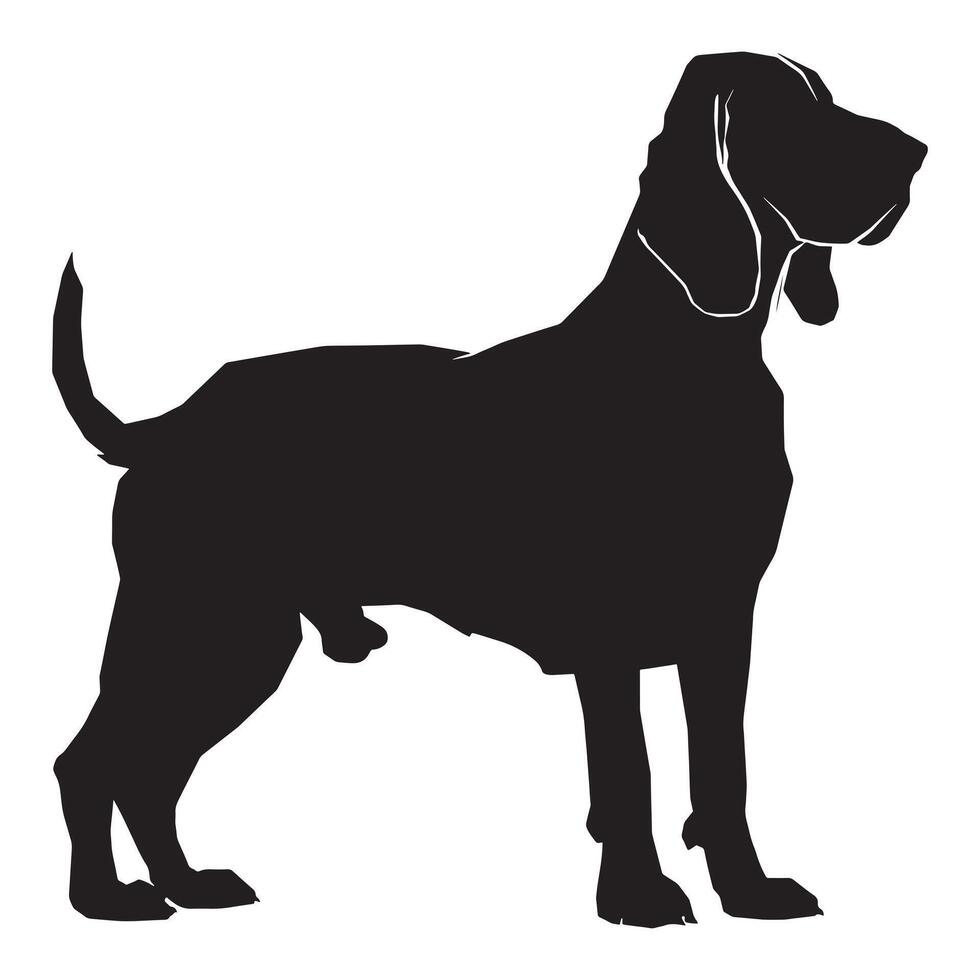 vlak illustratie van hond silhouet vector