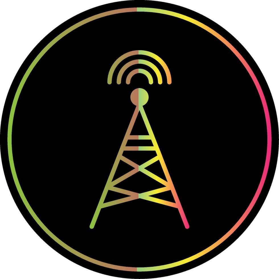 radio toren glyph ten gevolge kleur icoon ontwerp vector