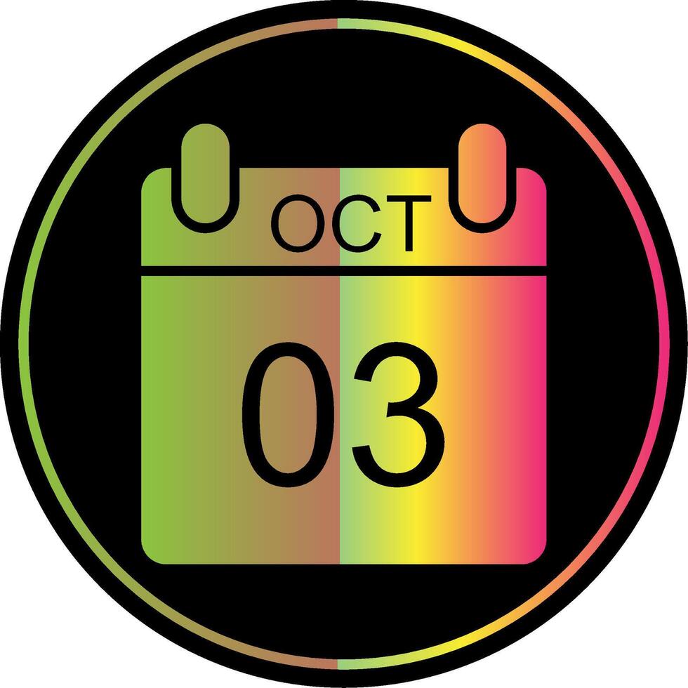 oktober glyph ten gevolge kleur icoon ontwerp vector