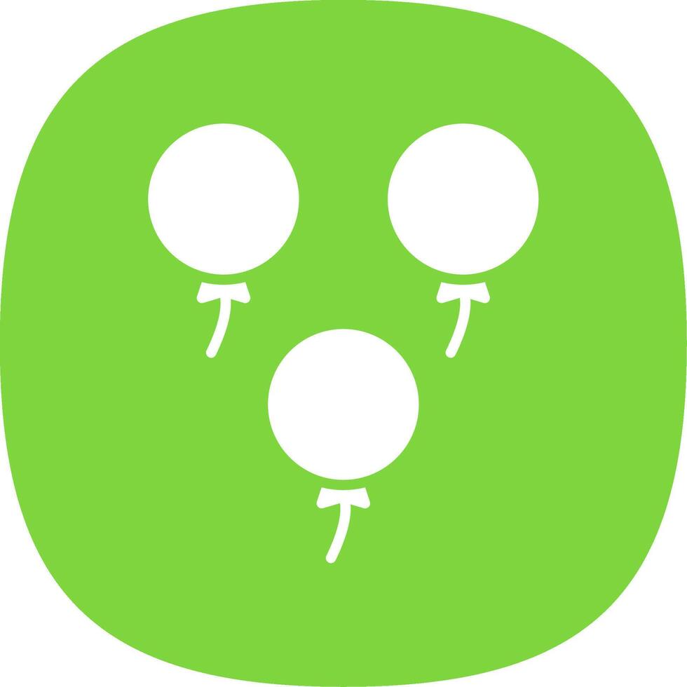 ballonnen glyph kromme icoon ontwerp vector