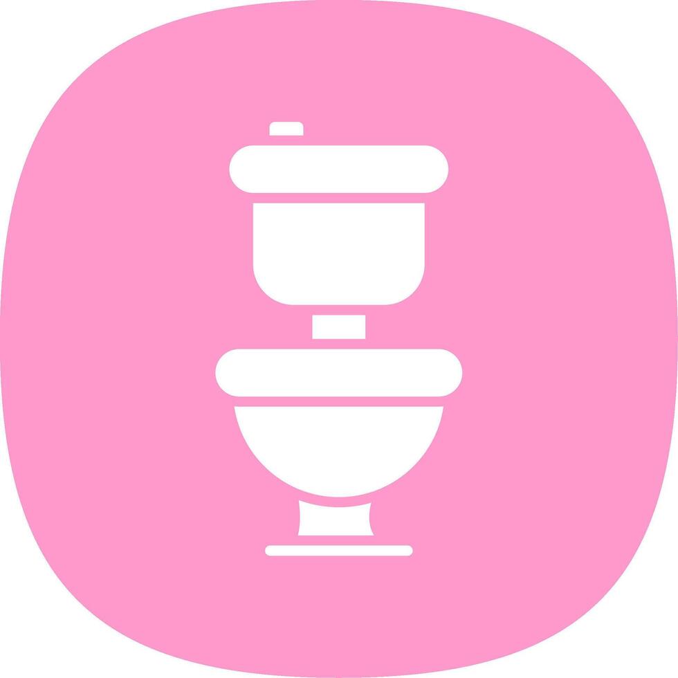 toilet glyph kromme icoon ontwerp vector