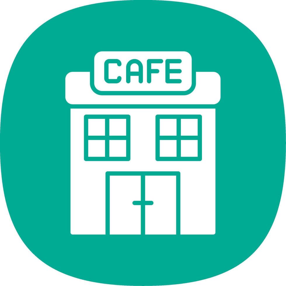 cafe glyph kromme icoon ontwerp vector