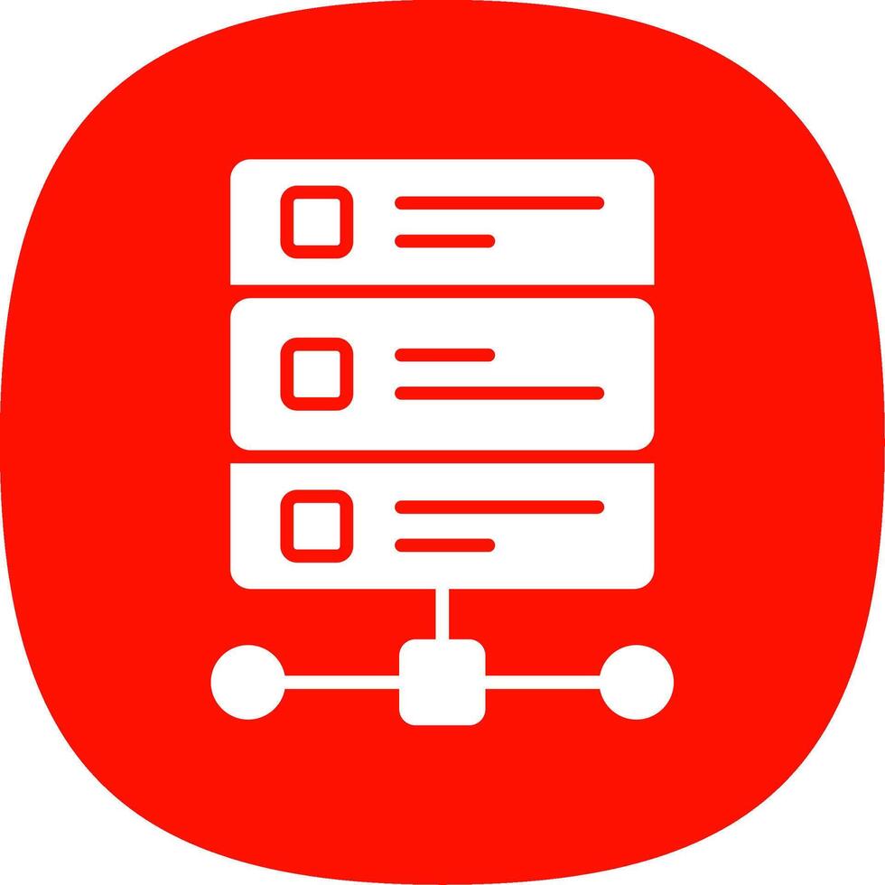 databank glyph kromme icoon ontwerp vector