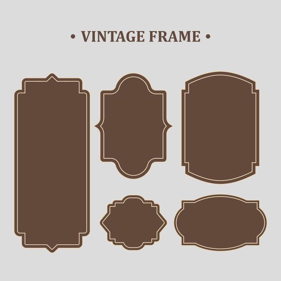 leeg vintage label van set vector