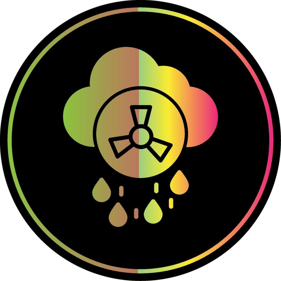 zuur regen glyph ten gevolge kleur icoon ontwerp vector