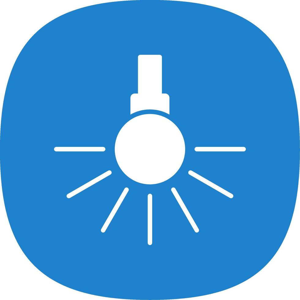 koplamp glyph kromme icoon ontwerp vector