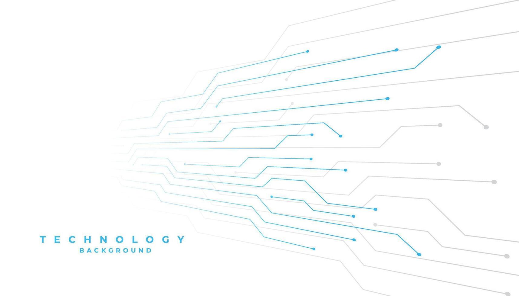 futuristische techno digitaal stroomkring draad wit achtergrond ontwerp vector