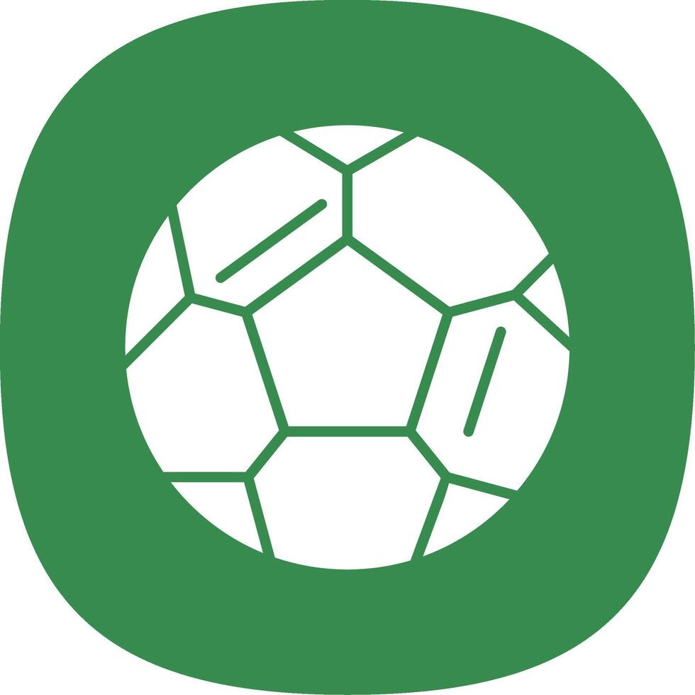 Amerikaans voetbal glyph kromme icoon ontwerp vector
