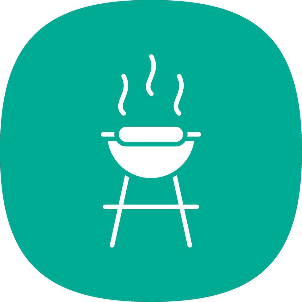 bbq glyph kromme icoon ontwerp vector