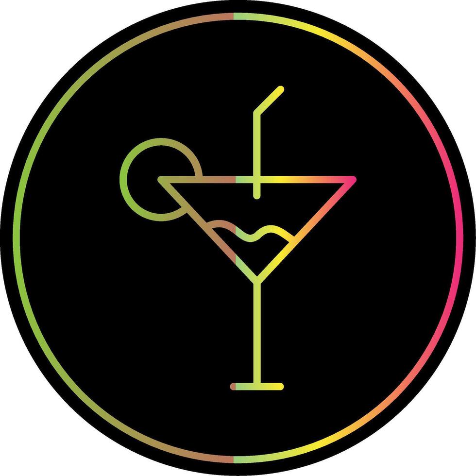 cocktail lijn helling ten gevolge kleur icoon ontwerp vector