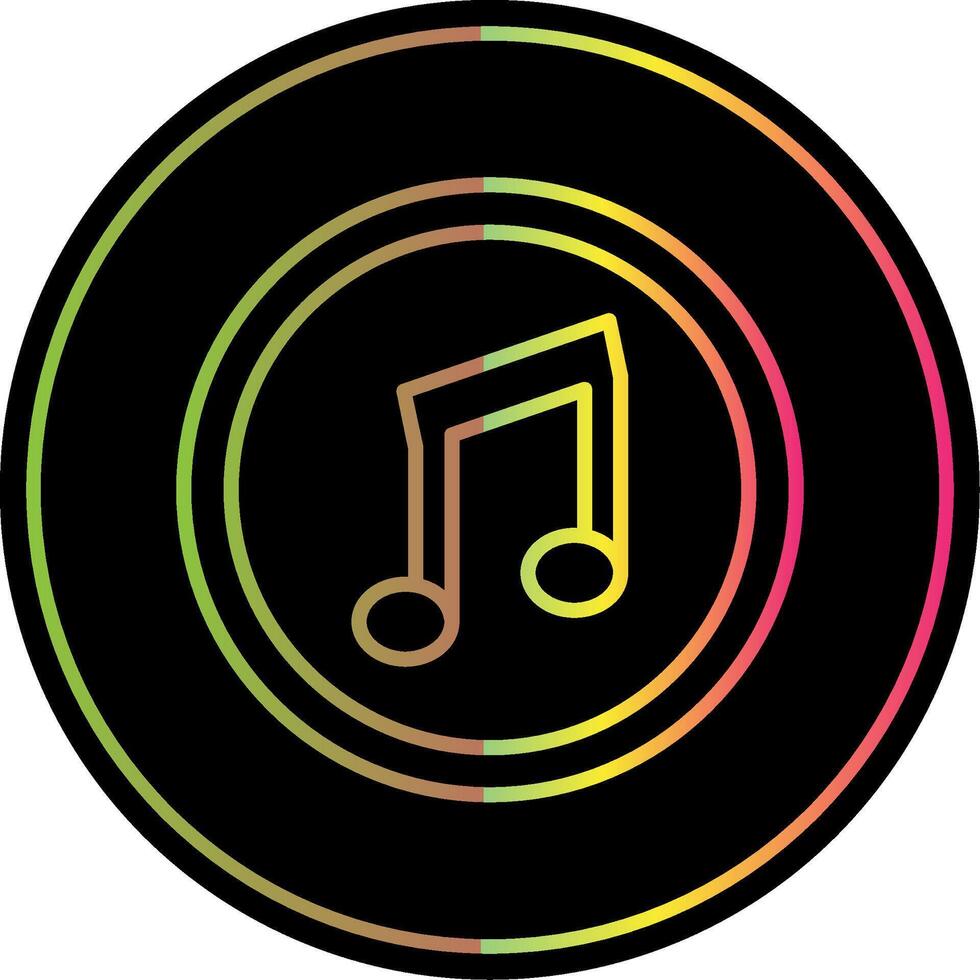 muziek- lijn helling ten gevolge kleur icoon ontwerp vector