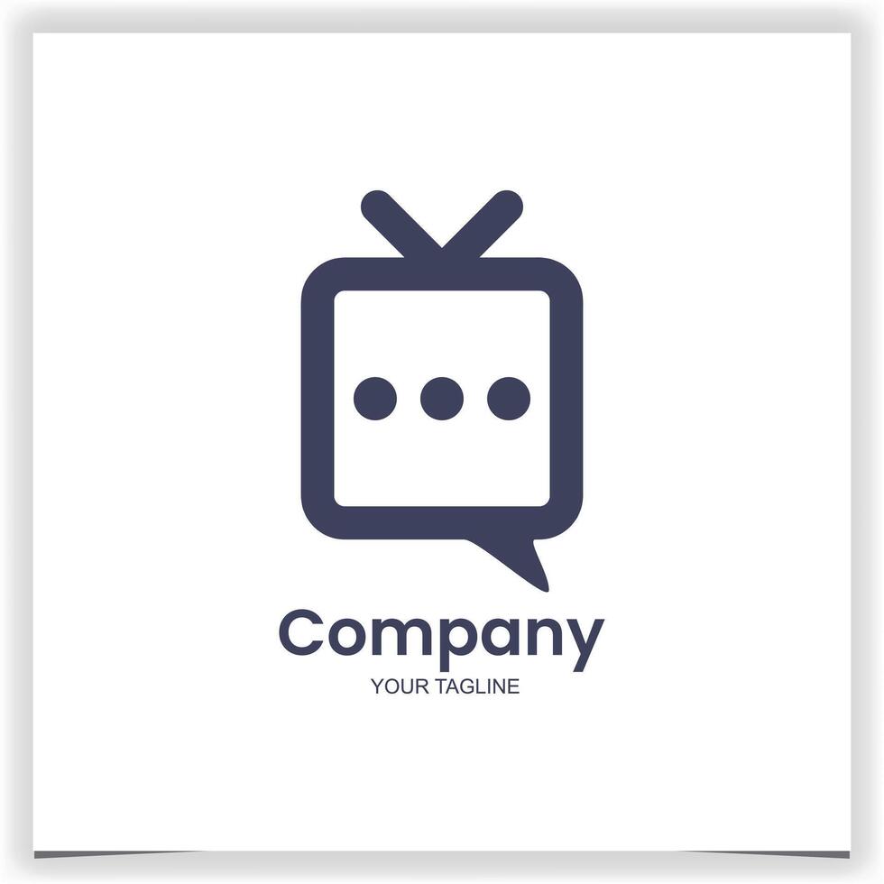 praten TV logo ontwerp sjabloon vector