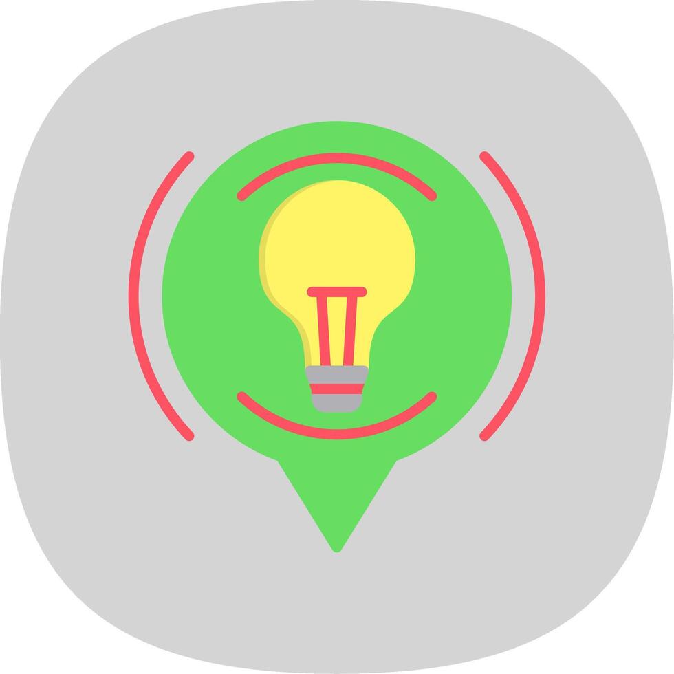 lamp vlak kromme icoon ontwerp vector