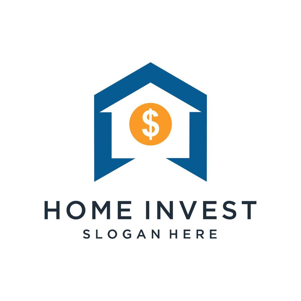 huis investering logo ontwerp sjabloon vector