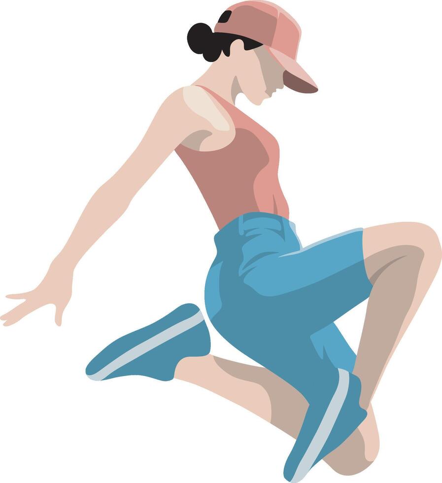 straat dans meisje illustratie. vector