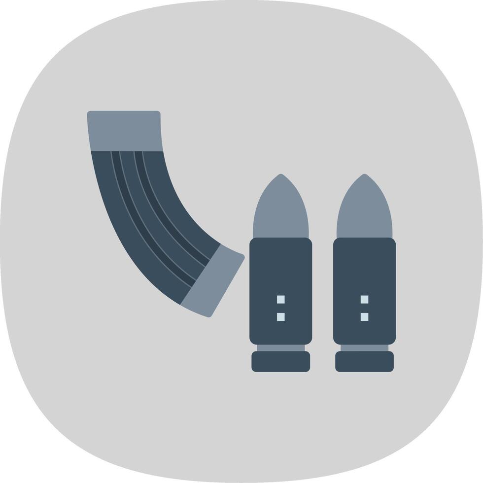 munitie vlak kromme icoon ontwerp vector