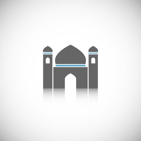 Moskee pictogram geïsoleerd vector
