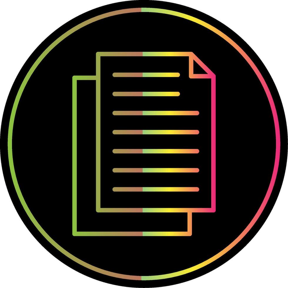 document lijn helling ten gevolge kleur icoon ontwerp vector